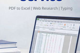 do accurate data entry, excel and work