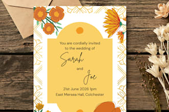 design a beautiful wedding invitation