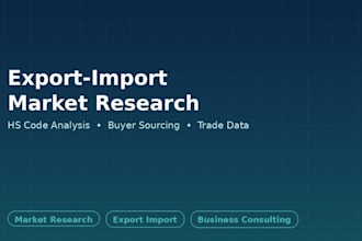 do export import market research and buyer sourcing for your product