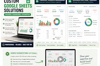 create custom google sheets trackers and dashboards