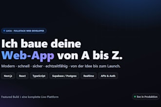 build a modern responsive full stack website with database