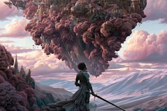 create a custom fantasy album cover illustration
