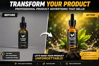 create a professional product advertisement design
