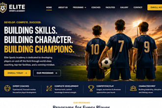 build wix football academy website soccer academy basketball website