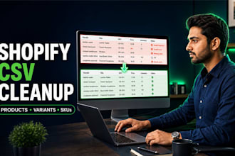 clean and organize your shopify product CSV for accurate catalog uploads