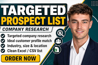 do a targeted b2b company prospect list with market research