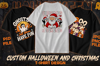 do custom halloween tshirt christmas tshirt and holiday tshirt design
