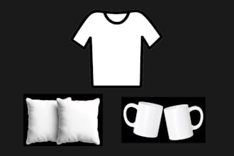 create realistic tshirt mug pillow mockups for your brand