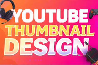design eye catching youtube thumbnail for your chanel