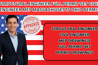 structural engineer full permit set civil engineer mep massachusetts ohio permi