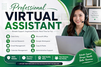 provide virtual assistance, data entry and web research