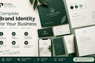 create minimalist business logo, branding kit, brand identity, brand guidelines