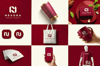 create minimalist business logo, branding kit, brand identity, brand guidelines