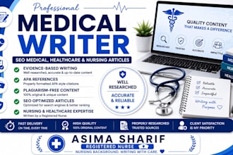 write SEO medical healthcare and nursing articles
