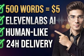 do human like voiceover with elevenlabs ai premium in 24h