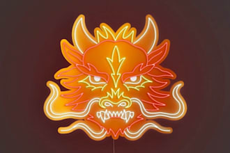 design modern realistic neon logo with light effect