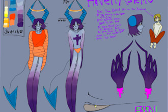draw you a character reference sheet