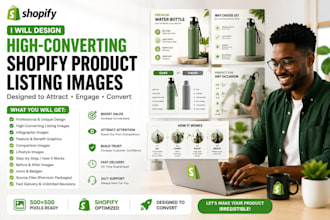 design high converting shopify product listing images