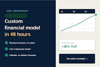 build a 3 statement financial model with revenue projections in excel