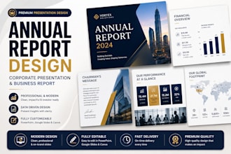 design annual report corporate presentation  and business report