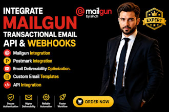 integrate mailgun transactional email API and webhooks for email marketing