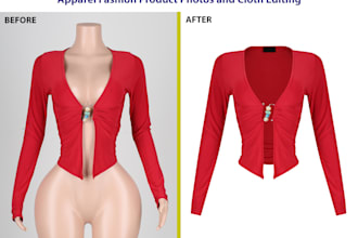 edit women dress photos with ghost mannequin and neck joint photo manipulation