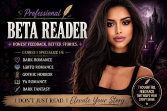 beta read dark romance lgbtq gothic horror ya romance dark fantasy