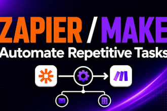 automate repetitive tasks with zapier or make