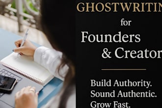 ghostwrite your fantasy fiction novel