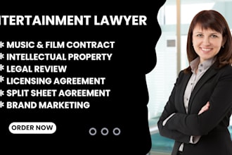 be your entertainment lawyer for music, media, fil, and sports contracts