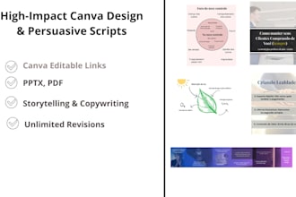 write the script and design an engaging canva presentation