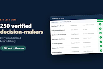 build you a verified b2b lead list matched to your exact icp