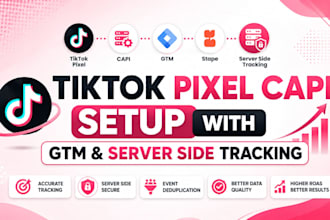 set up tiktok ads pixel capi, server side tracking, and events API via GTM
