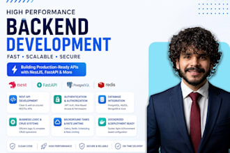 develop a high performance and secure fastapi backend