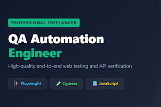 be your QA automation engineer using playwright and cypress