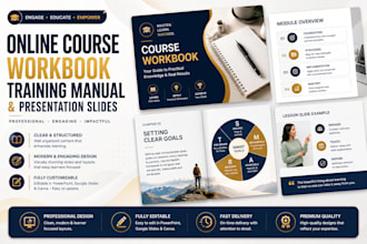deisgn online course workbook training manual and presentation slides