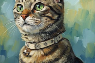 draw custom pet portrait