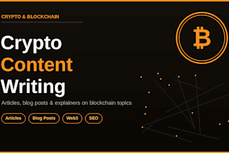 write cryptocurrency articles or blog posts