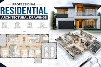 design residential house plan, adu, villa, apartment, and multifamily architect