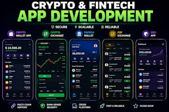 build crypto wallet app, crypto exchange website, fintech wallet app