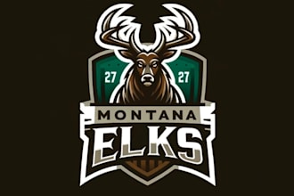 create fierce hunting mascot logo for your brand or team