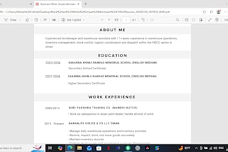 do best quality work to make cv for professional
