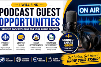 generate podcast guest opportunities and verified podcast leads