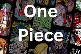 provide more than 500 one piece anime dtf t shirt designs