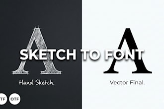 design a unique custom font in ttf and otf for your brand