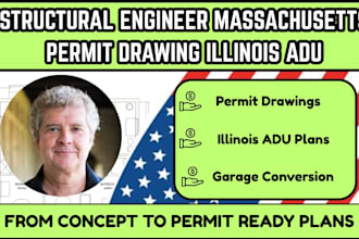 structural engineer massachusetts permit drawing illinois adu, garage conversion