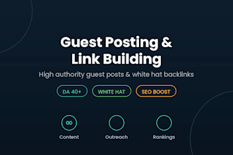 do link building and guest posting