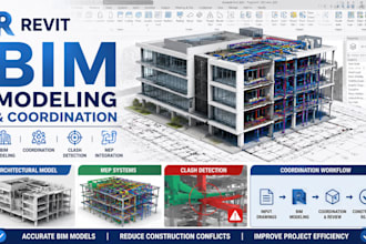 provide revit bim modeling, architectural coordination, clash detection