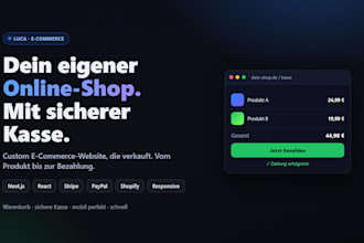 build a custom ecommerce website with payment integration