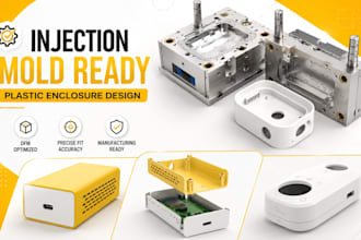 do injection mold ready plastic enclosure manufacturing in solidworks fusion 360